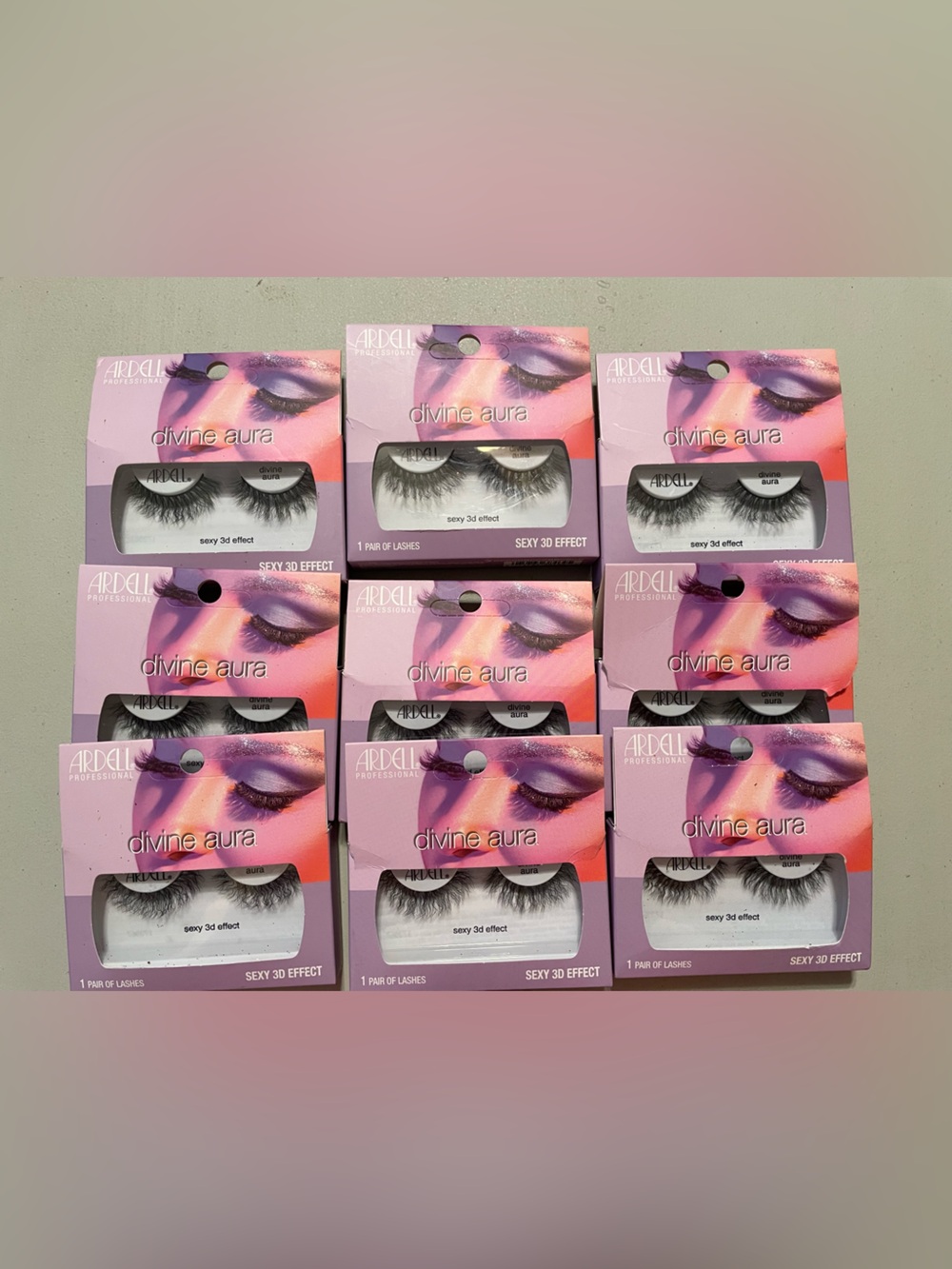 Ardell Divine Aura False Eyelashes - Black (Multi-Pack) Bundle X9